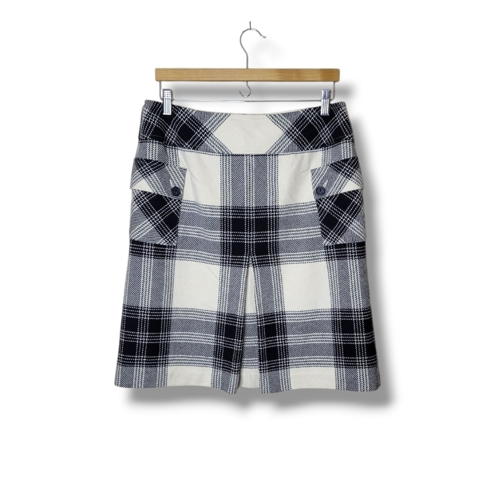 Talbots Vintage Plaid Wool Knit Skirt